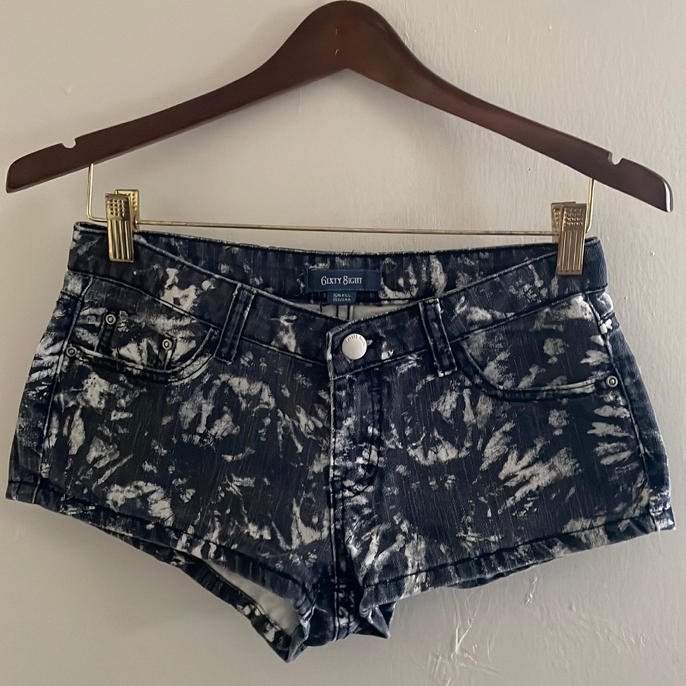 Denim Short Samuel & Kevin, Black and White colors Size "S” COD #0160.
